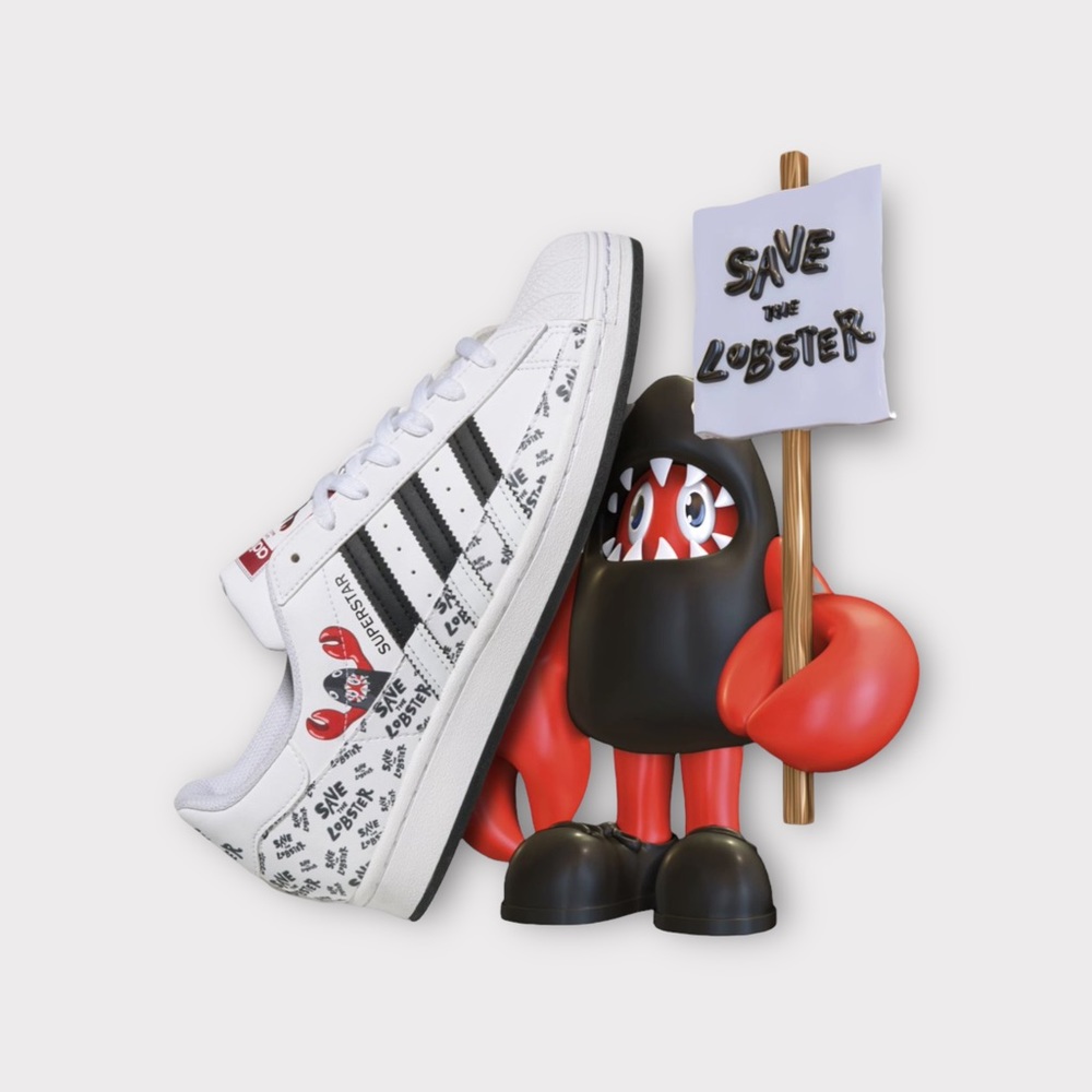 Adidas x Philip Colbert Save The Lobster Superstar Sneakers